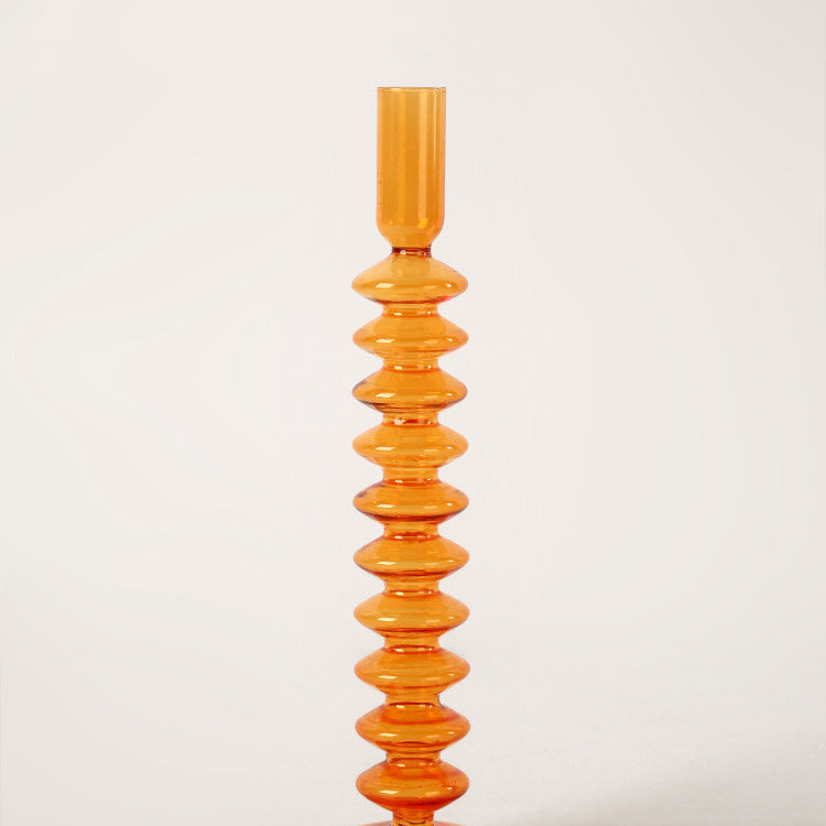 Nordic Home Colored Retro Glass Candle Holders