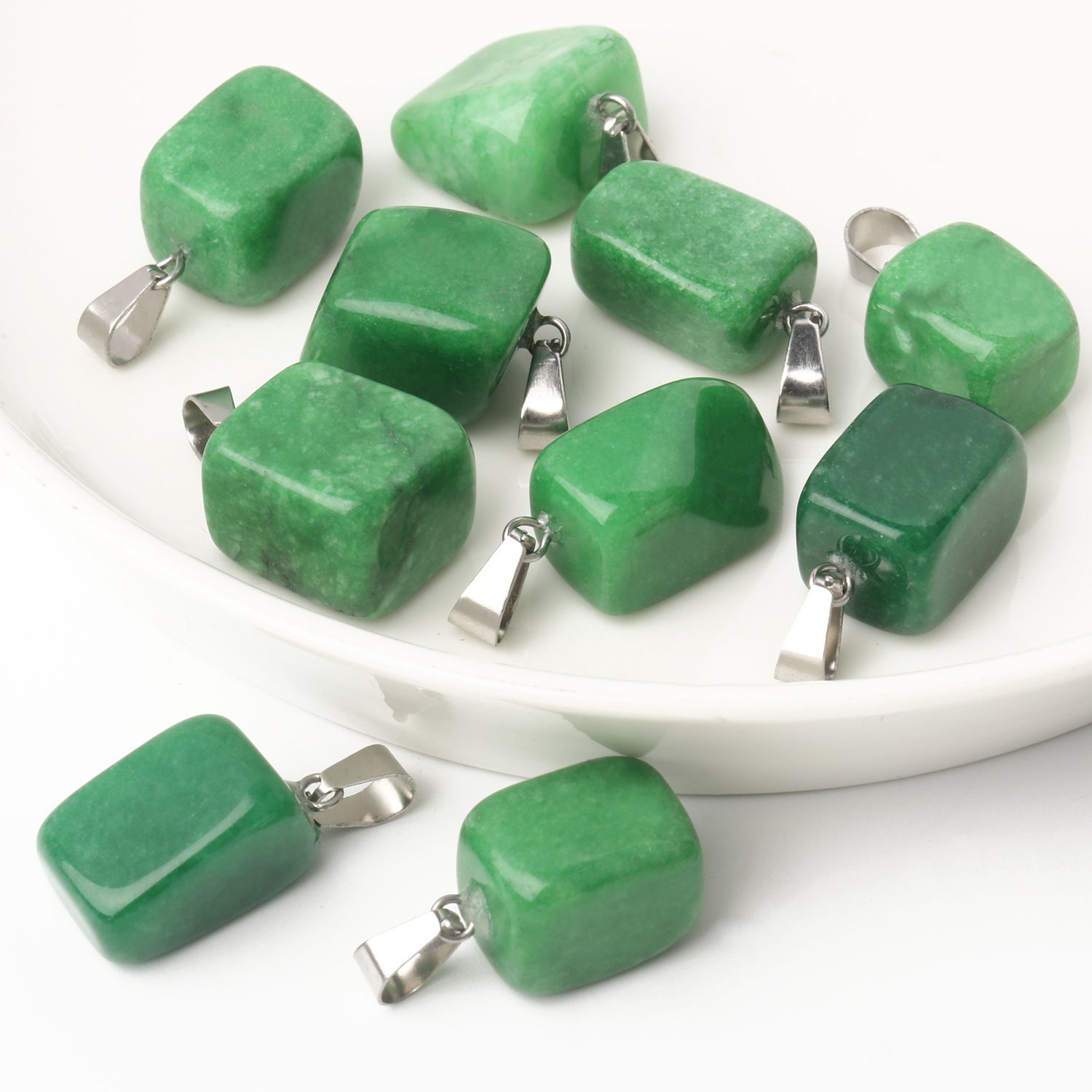 5 Multi-Color Irregular Stone Pendant Accessories