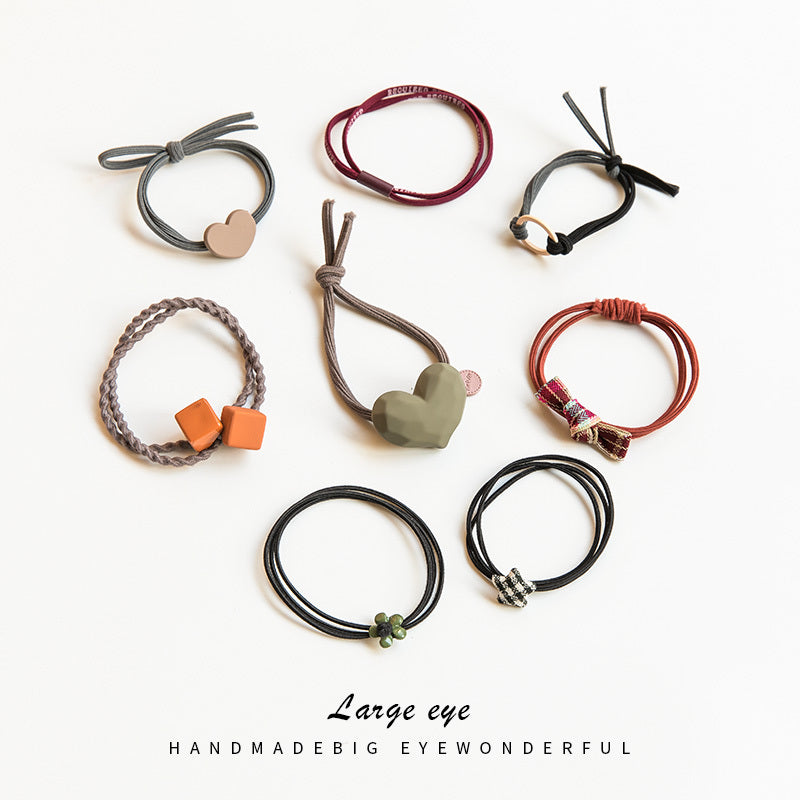 Simple hair rope Sen tie hair tie high elasticity hair band