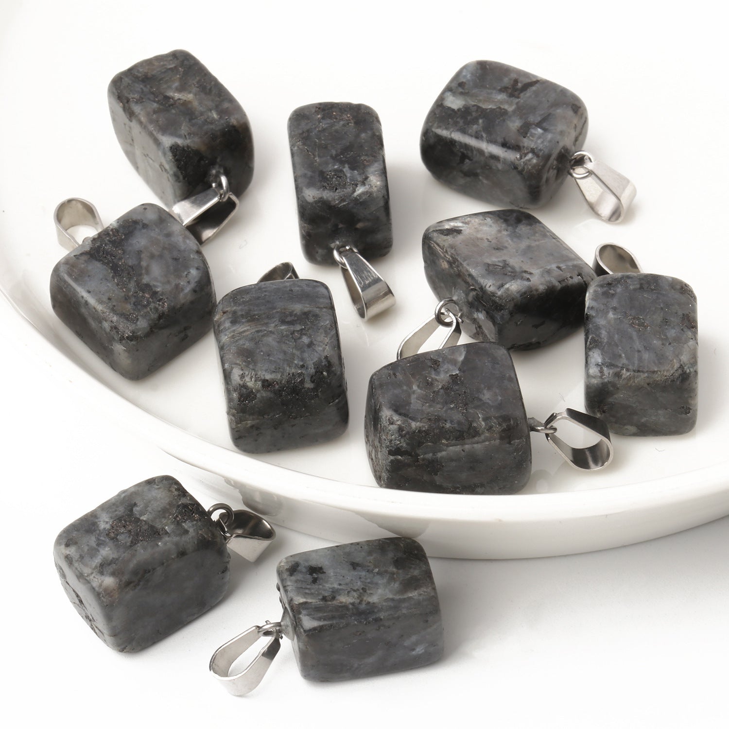 5 Multi-Color Irregular Stone Pendant Accessories