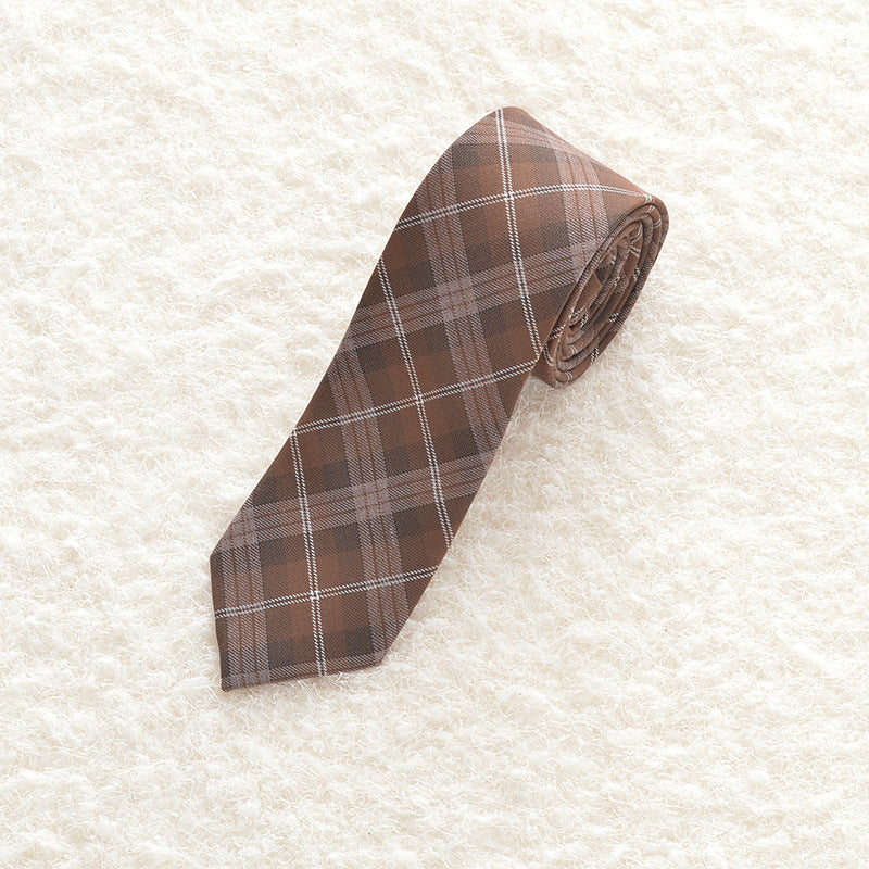 Uniform plaid tie