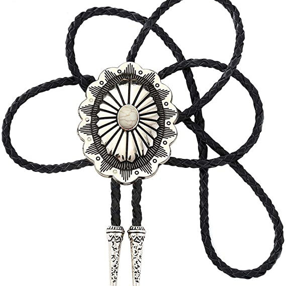 American Western Cowboy Bolo Tie Metal Tie