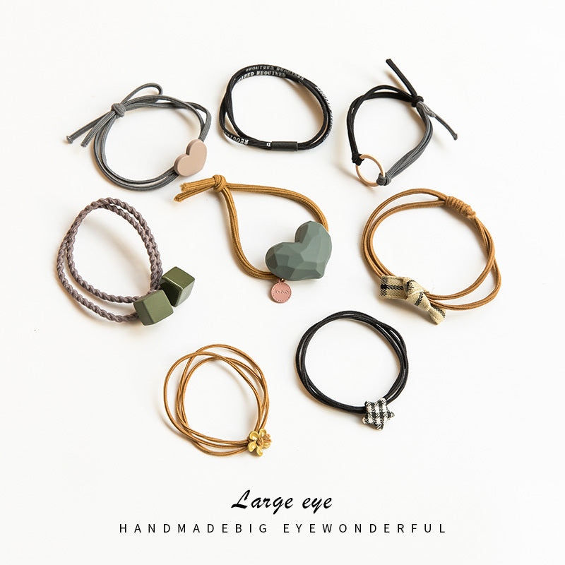 Simple hair rope Sen tie hair tie high elasticity hair band