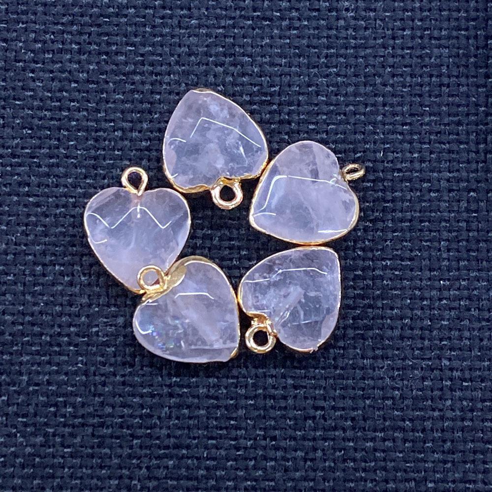 Natural Stone Faceted Malachite 15 X18mm Heart-shaped Tigereye Pendant