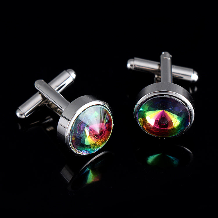 Multicolor French Men's Shirt Metal Cufflink