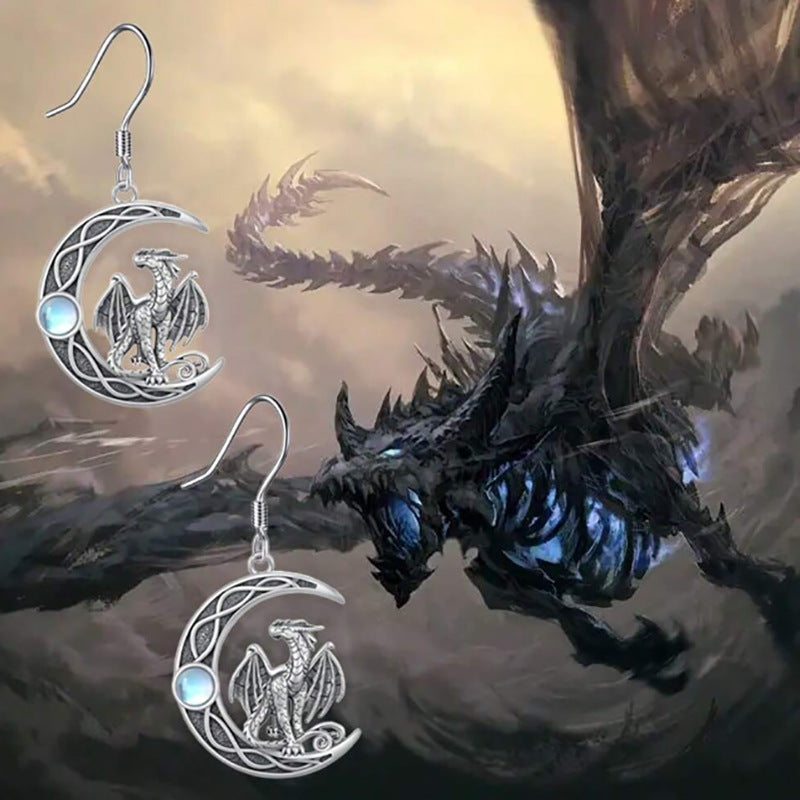 Creative Moon Magic Dragon Hollow Pendant Female