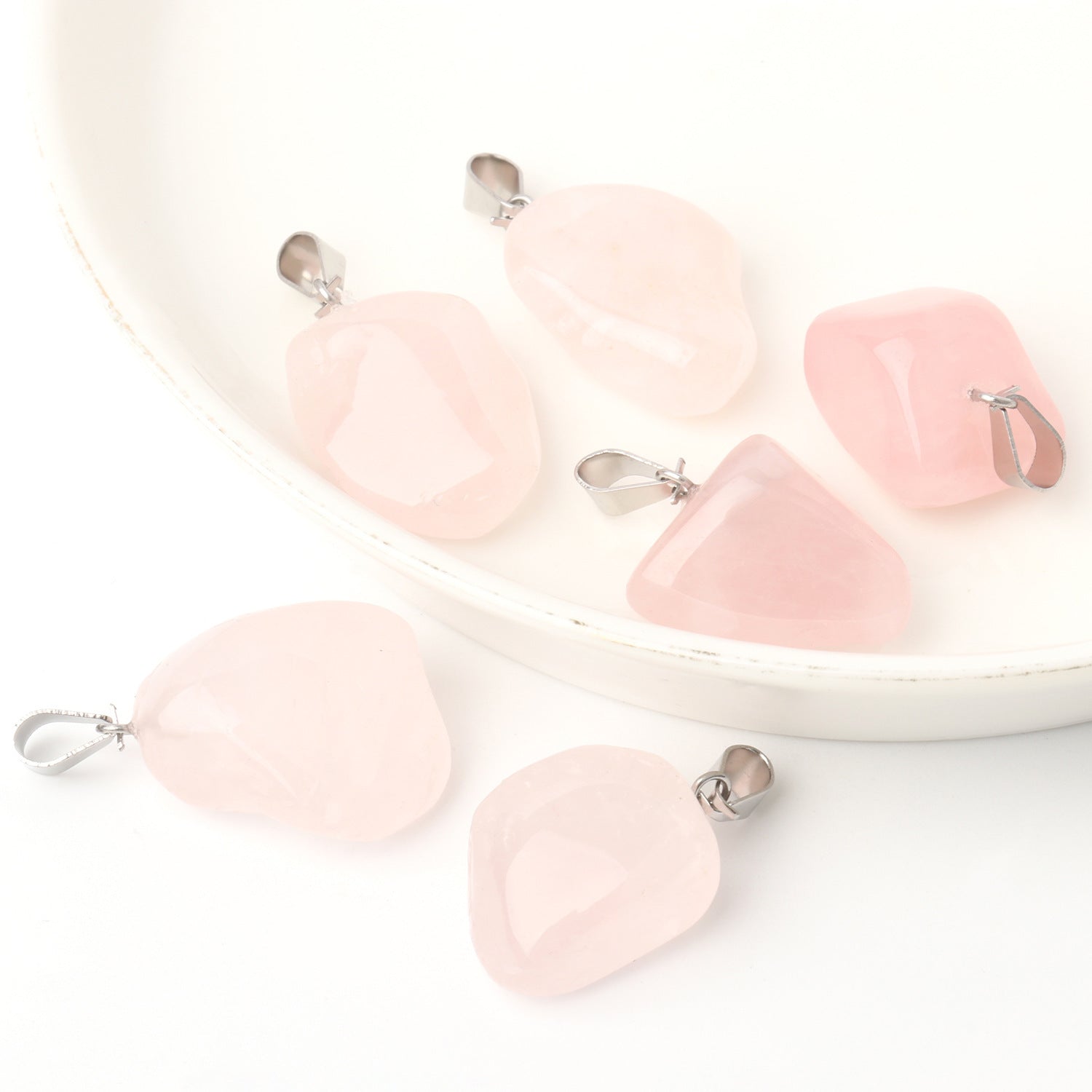 5 Multi-Color Irregular Stone Pendant Accessories