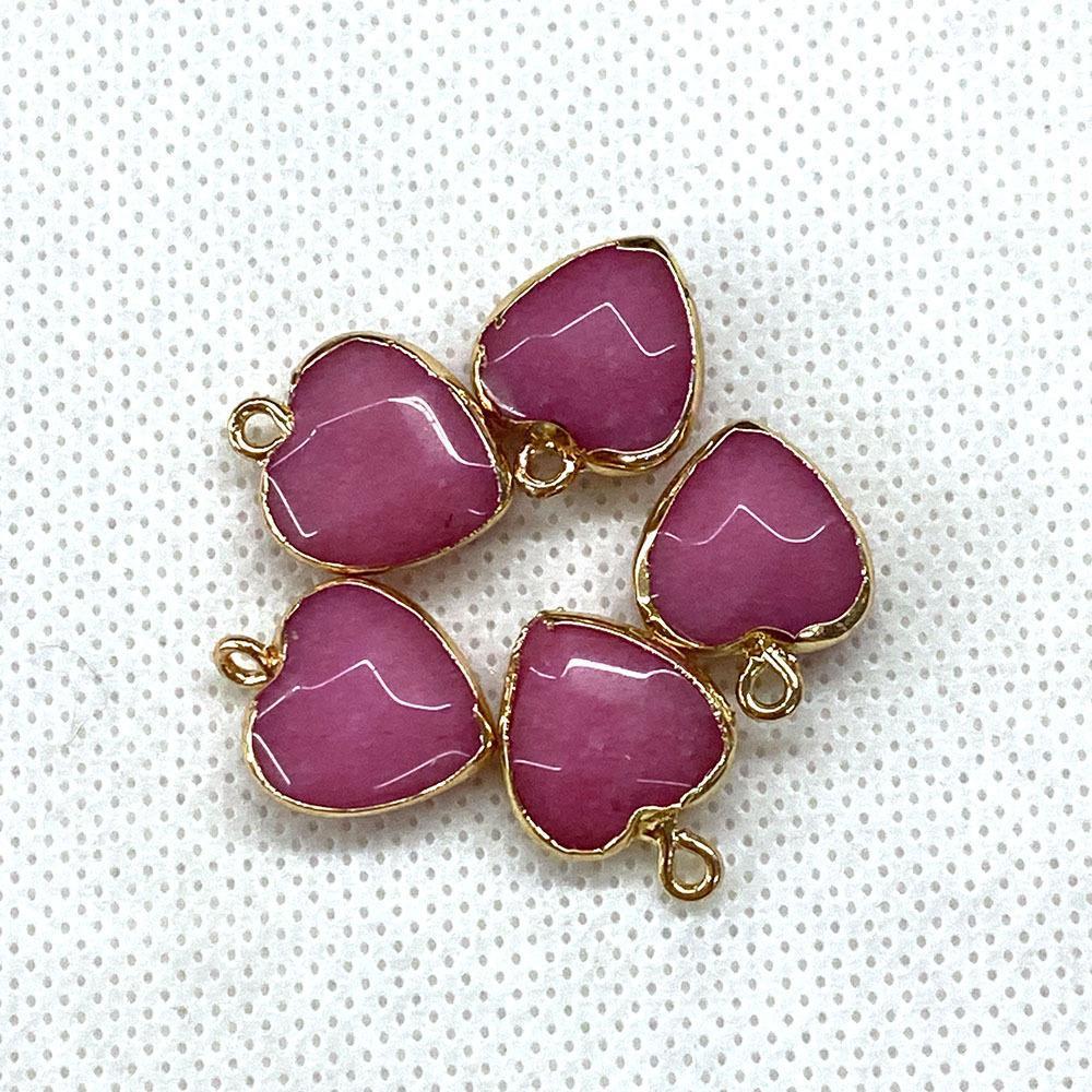 Natural Stone Faceted Malachite 15 X18mm Heart-shaped Tigereye Pendant