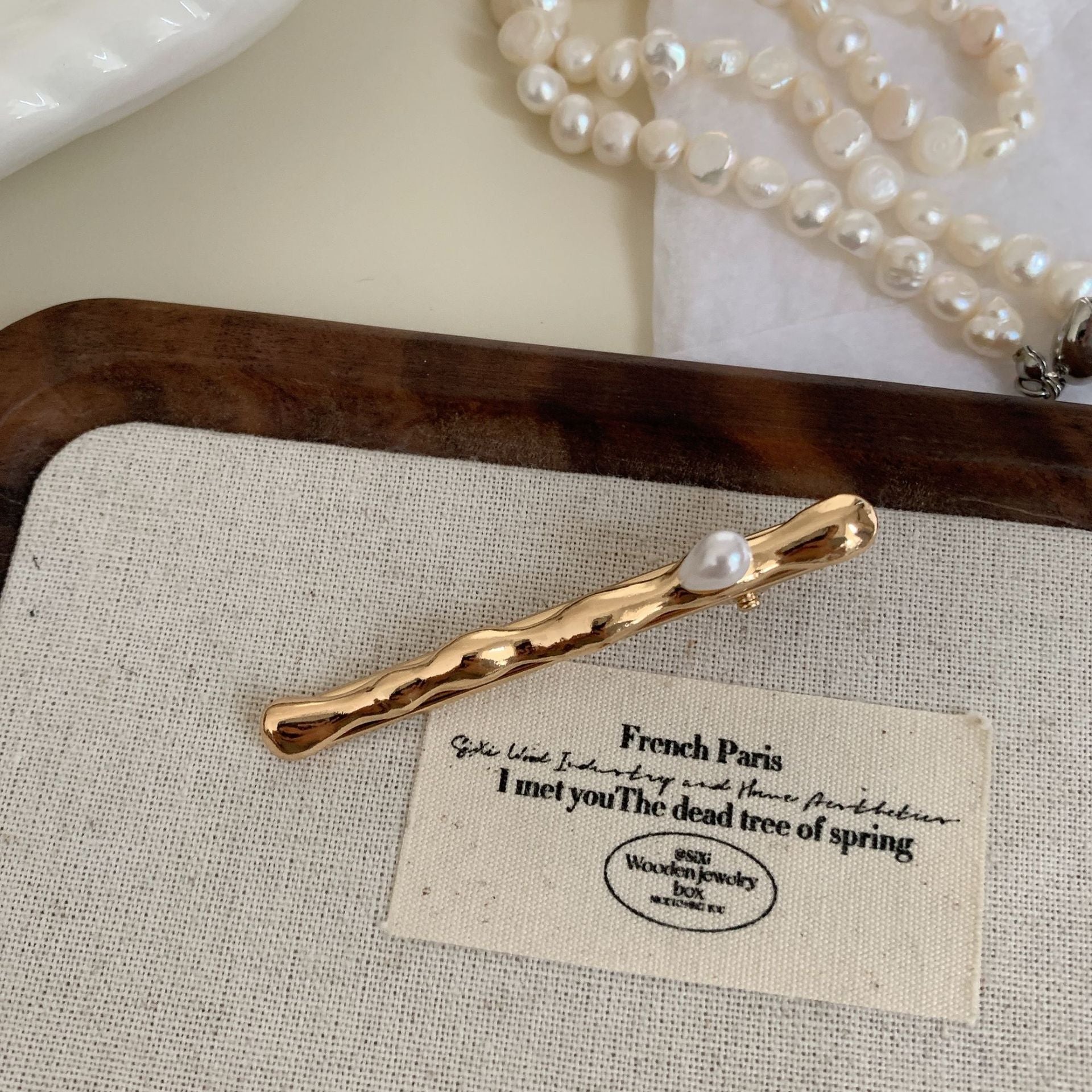 Spring Clip Half Tie Fringe Headdress Gold