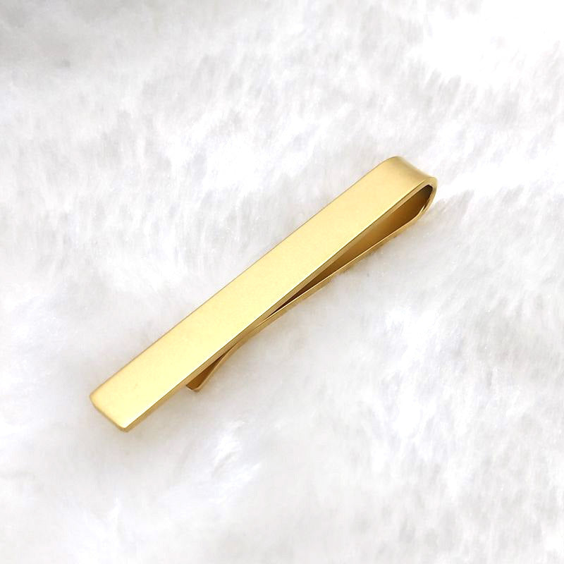 Men's Simplicity Titanium Steel Tie Pin Frosted Neckline Clip