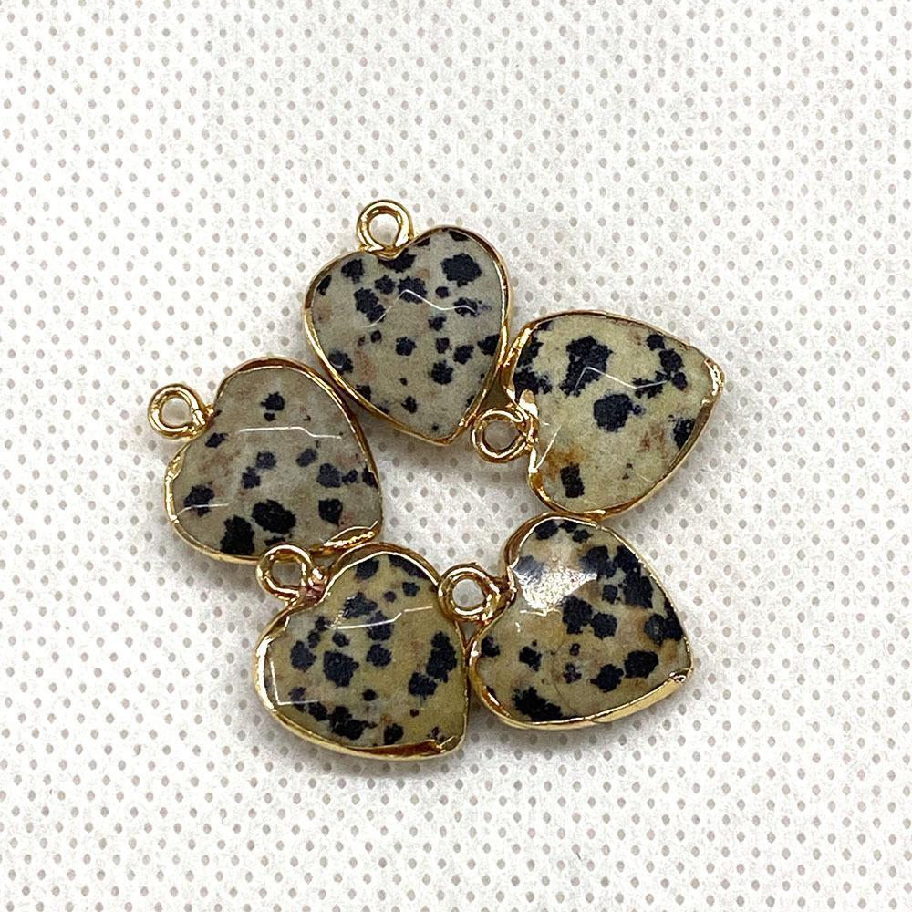 Natural Stone Faceted Malachite 15 X18mm Heart-shaped Tigereye Pendant