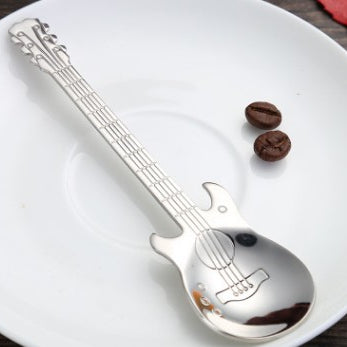 Guitar Coffee Spoon Set Stainless Steel Dessert Ice Cream Spoon Tea Spoon Coffee Accessories