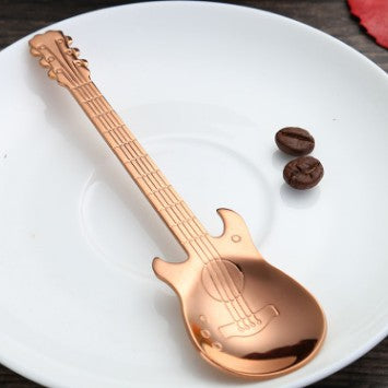 Guitar Coffee Spoon Set Stainless Steel Dessert Ice Cream Spoon Tea Spoon Coffee Accessories