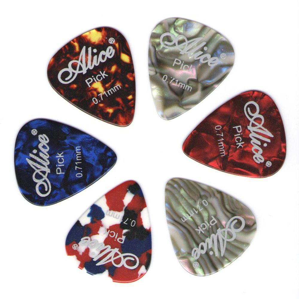 Guitar Celluloid Mediator Thickness 0.46 0.71 0.81 0.96 1.20 1.50mm-Random Color