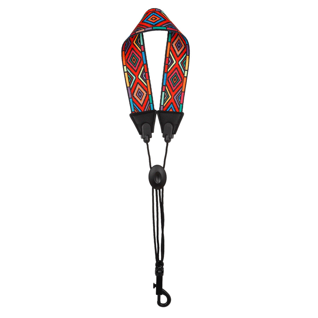 Colorful Diamond Polyester Saxophone Strap