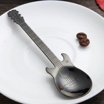 Guitar Coffee Spoon Set Stainless Steel Dessert Ice Cream Spoon Tea Spoon Coffee Accessories
