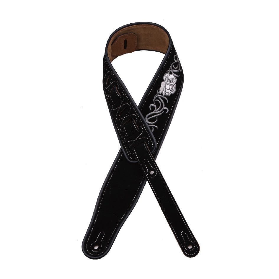 Full-leather Suede Guitar Strap Multi-color