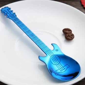 Guitar Coffee Spoon Set Stainless Steel Dessert Ice Cream Spoon Tea Spoon Coffee Accessories