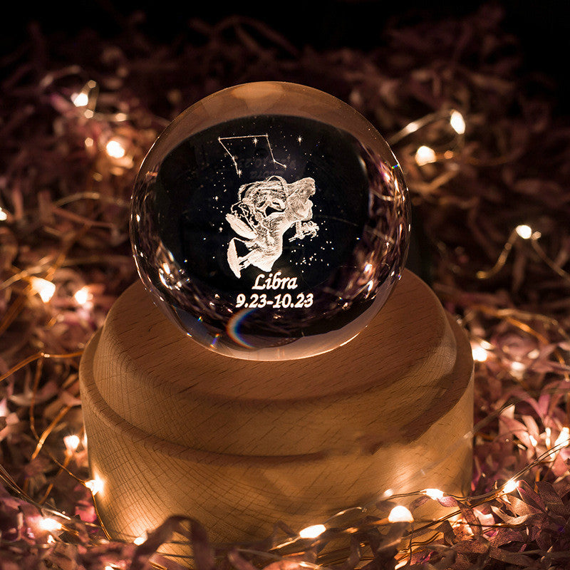 Constellation crystal ball music box
