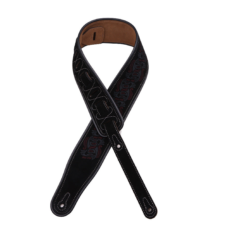 Full-leather Suede Guitar Strap Multi-color
