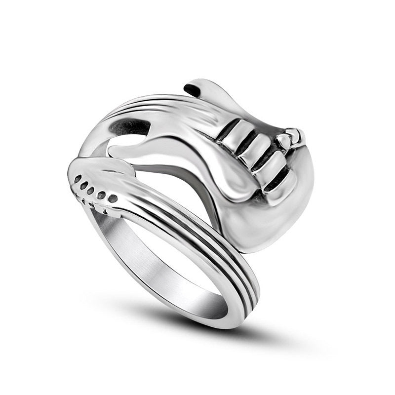 Guitar Retro Male Alloy Ring